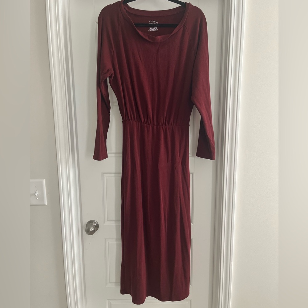 OGL Relaxed Boatneck Midi Dress